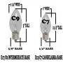 Novelty Lights 25 Pack C9 Outdoor Christmas Replacement Bulbs, Blue, E17/C9 Intermediate Base, 7 Watt