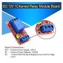 DaFuRui 8Pcs DC 12V 1 Channel Relay Module Board Shield with Optocoupler Support High/Low Level Trigger Compatible for Arduino