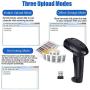 REALINN Wireless 1D Laser Barcode Scanner Handheld Cordless Rechargeable Bar Code Reader with USB Receiver for Warehouse, Supermarket, Retail Store Scanning Inventory