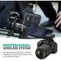 Movo WMX-20-DUO 48-Channel UHF Wireless Lavalier Microphone System with 1 Receiver, 2 Transmitters, and 2 Lapel Microphones Compatible with DSLR Cameras (330 ft Audio Range) Movo WMX-20-DUO 48-Channel UHF Wireless Lavalier Microphone System with 1 Receiver, 2 Transmitters, and 2 Lapel Microphones Compatible with DSLR Cameras (330 ft Audio Range)