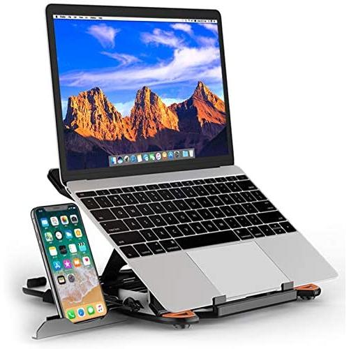 Besign Adjustable Laptop Stand, Ergonomic Riser Notebook Computer Holder Stand Compatible with Air, Pro, Dell XPS, HP, Lenovo More 10-15.6'' Laptops, Black