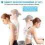 socathey Back Posture Corrector with Sensor Vibration Reminder, Smart Posture Corrector for Adults & Teens & Kids, Adjustable Intelligent Posture Trainer Improves Humpback - Gray (L)