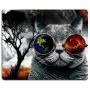 Smooffly Cute Rectangle Mouse Pad Custom,Alien Cat with Nature Manipulation Design Mousepad Non-Slip Rubber Gaming Mouse Pad Rectangle Mouse Pads for Computers Laptop