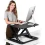 Height Adjustable Stand Up Desk Converter Ergonomic Sit Stand Riser - Flat Top Table Size 22x26 Supports 30lbs - No Assembly Required - Premium Quality and Very Sturdy - Perfect for Laptops or iMacs