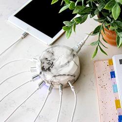 ChargeHub X7 Signature, 7-Port USB Charger Desktop Charging Station - SmartSpeed Technology for iPhone X/8/7/6 Plus, iPad, Galaxy S9/S8/S7, Nexus, LG & Other Devices (Marble)