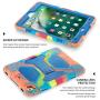 iPad Case 9.7 inch for 2017 iPad 5th Generation Case /2018 iPad 6th Generation Case/ 2016 iPad Pro Case / iPad Air 2 Case, Heavy Duty Shockproof Silicone Protect Case - Ice/Blue