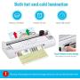 Goplus Laminator Machine, A4 Thermal Laminating Machine with 25 Pouches, Paper Trimmer, Corner Rounder, 9 Inches Personal Laminator for Home School Office, Small Hot Cold Lamination Machine