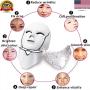 VLiXXO 7 Colors PDT Photon Light Therapy Facial & Neck Mask Korean LED Photodynamic Beauty Treatment, Acne, Scarring & Wrinkles Removal. Anti Aging & Skin Rejuvenating, Tightening & Whitening