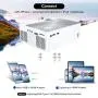XIAOYA Portable Mini Projector, HD 1080P Supported Home Theater Projector for Home, Office and Ourdoor, 3600 Lumens Bright Led Projector Compatible with TV Stick/HDMI/VGA/USB/TV Box/Laptop/PS4-White XIAOYA Portable Mini Projector, HD 1080P Supported Home Theater Projector for Home, Office and Ourdoor, 3600 Lumens Bright Led Projector Compatible with TV Stick/HDMI/VGA/USB/TV Box/Laptop/PS4-White