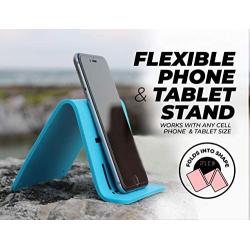 iFLEX Cell Phone Stand and Tablet Stand for Air Travel, Work and Home – Flexible Phone Holder is The Perfect iPhone Stand and Holds Any Mobile Device – Non-Slip Grip, Strong and Durable