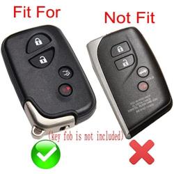 Coolbestda 4buttons Smart Key Fob Cover Case Keyless Entry Protector for Lexus RX350 ES350 IS250 GX460 LX570 IS350 GS430 GS300 GS450h is-C is-F HYQ14AEM HYQ14ACX