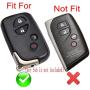 Coolbestda Silicone Key Fob Cover Remote Skin Case Protector Jacket for Lexus RX350 ES350 IS250 GX460 LX570 IS350 GS430 GS300 GS450h is-C is-F HYQ14AEM HYQ14ACX
