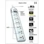 KRIEGER Universal Power Strip AC 220-240V Surge Protector With Heavy Duty German Schuko Plug For Computer, Printers, 6 Universal AC Outlets - Type E/F