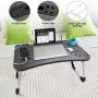 Slendor Laptop Desk Foldable Bed Table Folding Breakfast Tray Portable Lap Standing Desk Notebook Stand Reading Holder for Bed/Couch/Sofa/Floor