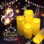 SWEETIME Outdoor Waterproof Flameless Candles with Timer & Remote - LED Flickering Pillar Plastic Resin Electric Candles Battery Operated Candles, Set of 5 (D 2.2'' x H 4'' 4'' 5'' 6'' 7'')