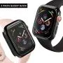 Goton Compatible iWatch Apple Watch Edge Case 40mm SE/Series 6/5 / 4 [No Screen Protector], (2 Packs) Soft TPU Shockproof Edge Case Cover Bumper Protector (Black and Black, 40mm)