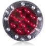 Maxxima M85417R Red 21 LEDs Ultra Thin Round Hybrid Lightning STT/Back-Up LED Light