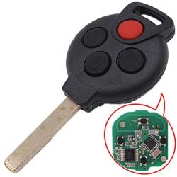 Beefunny 315MHz PCF7941 Chip FCC: KR55WK45144 Smart 3+1 4 Button Smart Remote Car Key Fob for Mercedes Benz Smart Fortwo (1)