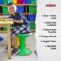 Storex Wiggle Stool, Adjustable Height 12”, 14”, 16”, or 18” for Active Seating in The Classroom, Green (00304U01C)