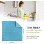 SINLAND Microfiber Dish Cloth for Washing Dishes Dish Rags Best Kitchen Cloths Cleaning Cloths with Poly Scour Side 5 Color Assorted 12''x12'' 10 Pack (Pinkx2+bluex2+whitex2+yellowx2+greenx2)