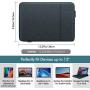 MoKo 13 Inch Laptop Sleeve, Carrying Bag Case Zipper Cover with Pocket Fits MacBook Air Retina 13.3 2018, MacBook Air 13.3 2019/2020, Macbook Retina 12 2015/2016, iPad Pro 12.9'' 2018/2020 - Space Gray