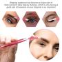 VARWANEO 4 PCS Eyebrow Tweezers for Women, Professional Precision Slant and Pointed Tip Tweezers Set Eyebrow Plucker Tools for Ingrown Hair, Hair Removal Tweezers with Leather Travel Case(rose red)