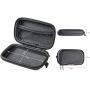 GLCON Rectangle Shaped Portable Protection Hard EVA Case,Mesh Inner Pocket,Zipper Enclosure Durable Exterior,Lightweight Universal Carrying Bag Wired/Bluetooth Headset Charger Change Purse (Black)
