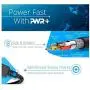 Pwr TV Power Cord 12Ft Cable for Samsung LG TCL Sony: 2 Prong AC Wall Plug 2-Slot LED LCD Insignia Sharp Toshiba JVC Hisense Electronics UN65KS8000FXZA UN40J5200AFXZA 43UH6100 Black