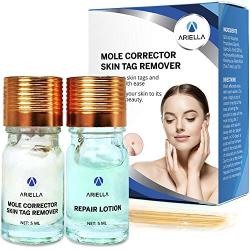 Ariella Removal Treatment-Made of Natural Plant Extracts-Simple and Easy to Apply Skin Tag Remover & Mole Corrector and Repair Lotion Set,