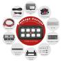8 Gang Switch Panel Kit, Auto Power Plus Circuit Control Box Electronic Relay System Universal ON/Off Touch Switch Box with Harness and Label Stickers for Truck ATV UTV Boat Marine