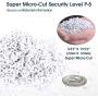 WOLVERINE 10-Sheet Super Micro Cut High Security Level P-5 Heavy Duty Paper/CD/Card Ultra Quiet Shredder for Home Office by 40 Mins Running Time and 6 Gallons Pullout Waste Bin SD9112(White ETL)