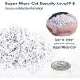 WOLVERINE 10-Sheet Super Micro Cut High Security Level P-5 Heavy Duty Paper/CD/Card Ultra Quiet Shredder for Home Office by 40 Mins Running Time and 6 Gallons Pullout Waste Bin SD9112(White ETL)