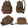 TIDING Mens Vintage Leather Backpack 15.6'' Laptop Bag Large Capacity Business Travel Hiking Shoulder Daypacks