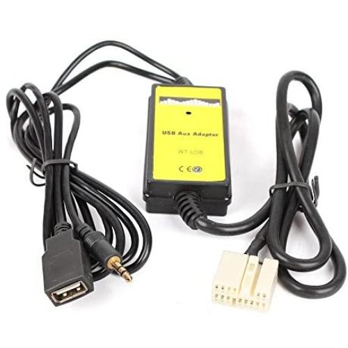 Auxillary Adapter,Moonet USB AUX in Car Digital Cd Changer for Accord Civic Odyssey S2000 City Ridgeline CRV Element Pilot Fit