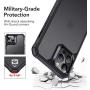ESR Air Armor Series Case Compatible with iPhone 12 Pro Max 6.7-Inch [Shock Absorbing and Scratch Resistant] [Military Grade Protection] [Hard Back with Flexible Frame] - Frosted Black
