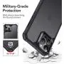ESR Air Armor Series Case Compatible with iPhone 12 Pro Max 6.7-Inch [Shock Absorbing and Scratch Resistant] [Military Grade Protection] [Hard Back with Flexible Frame] - Frosted Black