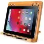 MEGREZ Bamboo Foldable Book Stand (13.2 x 9.4 inch) Reading Frame Rest holder Cookbook Cook Stand/Tablet PC textbook/Music Document Stand/Desk Bookrest with Retro Hollow, Plum Blossom