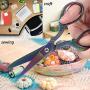 BIHRTC Small Sewing Scissors 5 Inch Fabric Scissors Rainbow Embroidery Scissors Stainless Steel Scissors Shears for Sewing Craft Office Needlepoint Artwok DIY Tools Scissors
