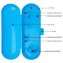 Nincha Portable Replacement Plastic Electric Toothbrush Travel Case for Oral-B Pro Series (Blue)