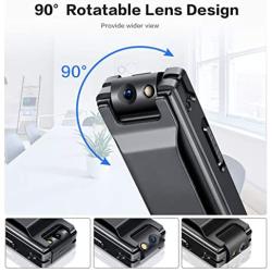 Camera no WiFi Needed - Mini Body Camera Video Recorder - Camera Motion Activated - Nanny Small Cam - Tiny Camera - Small Security Camera for Home and Office (with 32G high-Speed Memory Card)