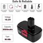 4-Pack 3.6Ah 19.2V C3 Battery Replacement for Craftsman 19.2 Volt DieHard Batteries Ni-Mh C3 315.115410 130279005 315.11485 1323903 130235021