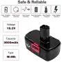 4-Pack 3.6Ah 19.2V C3 Battery Replacement for Craftsman 19.2 Volt DieHard Batteries Ni-Mh C3 315.115410 130279005 315.11485 1323903 130235021