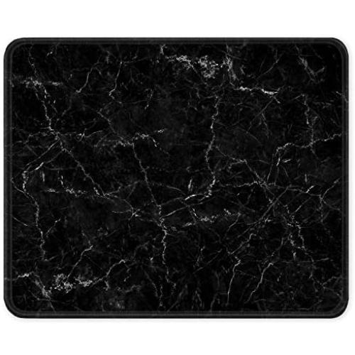ITNRSIIET Gaming Mouse Pad with Stitched Edges, Premium-Textured Mouse Mat Pad, Non-Slip Rubber Base Mousepad for Laptop, Computer & PC, 10.2×8.3×0.12 inches, Black Marbling