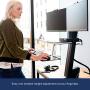 Ergotron - WorkFit-S Dual Sit-Stand Workstation with Worksurface - for Tabletop, Black