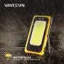 WARSUN Led Work Light, Rechargeable Work Light,Portable Magnetic Work Light, Waterproof LED Solar Flood Lights for Outdoor Camping Hiking Emergency Car Repairing (USB + Solar Charging, Yellow)
