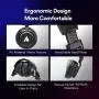 50MM Drivers Studio Headphones MAONO AU-MH601 Over Ear Stereo Monitor Closed Back Headphones for Music, DJ, Podcast (Black)