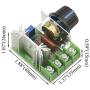 XLX 5PCS AC 220V 2000W SCR High Power Electronic Voltage Regulator Module Adjustable Motor Speed Controller Regulation 25A Ultra small LED dimmer with Speed Control Knob