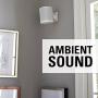 Sanus Adjustable Speaker Wall Mounts Designed for SONOS ONE, Play:1 & Play:3 - Pair (White)