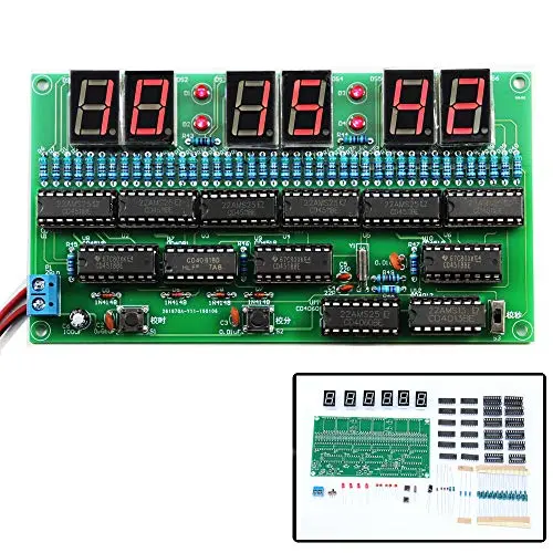 DIY Electronic Clock kit 6 bit Digital Circuit Clock Production kit Skill Contest Training Materials for Adults