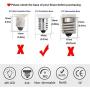 E14 4W LED Light Bulb, 5 Pack, Daylight White 6000K , 40W Incandescent Bulb Equivalent, 400LM 52 LED 2835-SMD Light, Dimmable, AC 110V